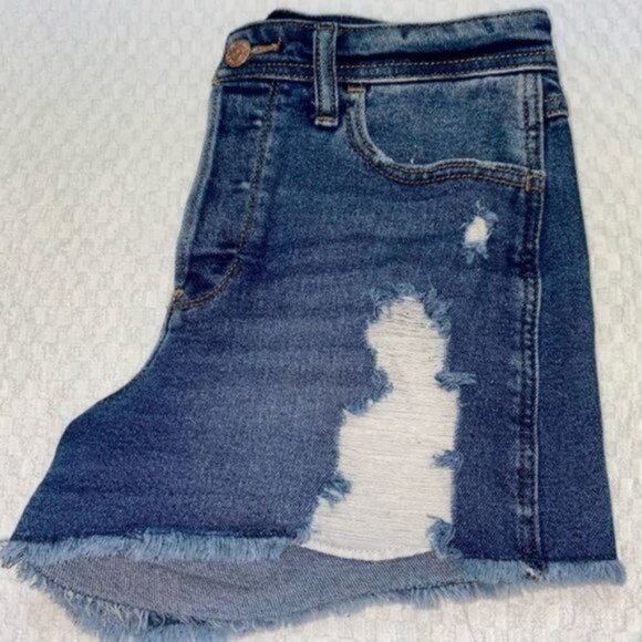 Women’s‎ Hollister high rise boyfriend distressed cut off jean shorts size W26 - Picture 13 of 16